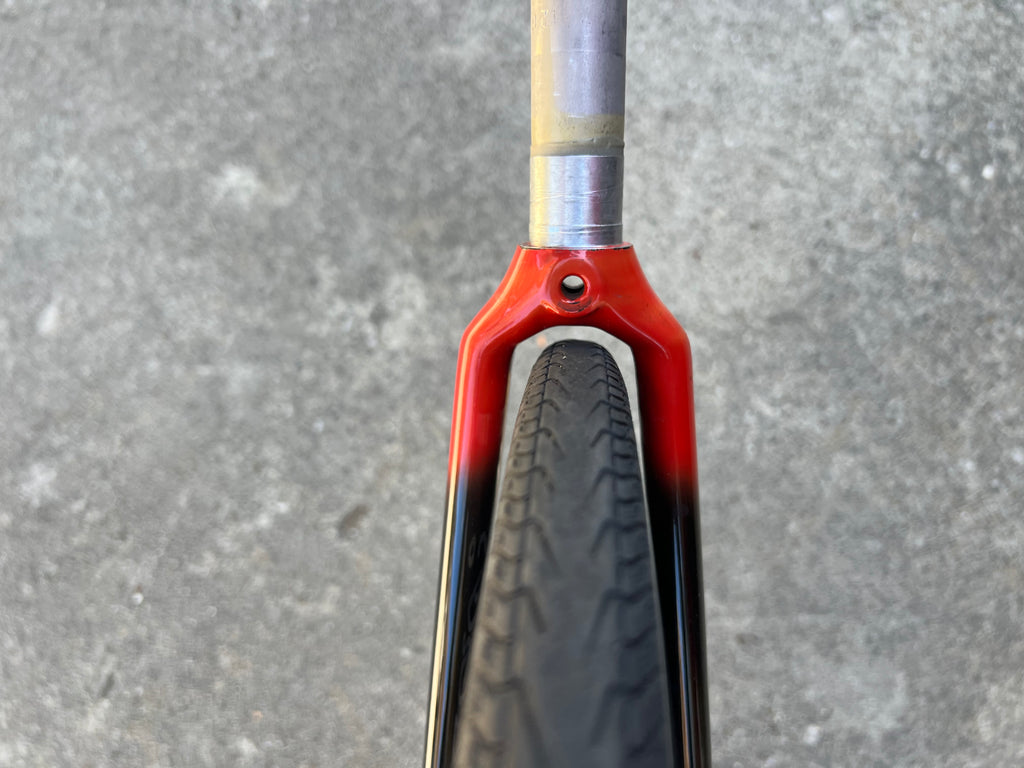 Giant Teschner 1” Threadless 6” Steerer Carbon Fork Orange Black Vintage Road Bike