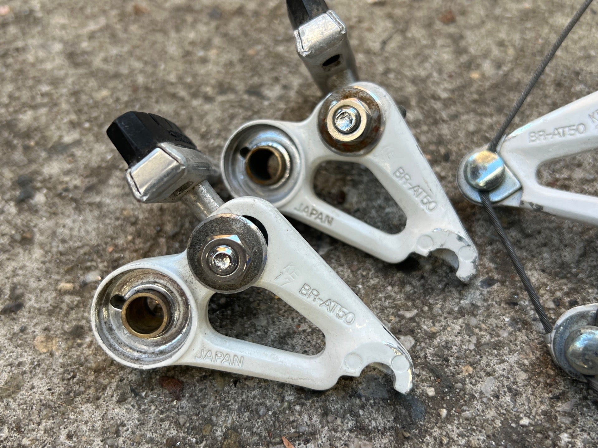 Shimano BR-AT50 Brakes Brake Set White Cantilver Vintage MTB Touring Retro ATB - Image 12