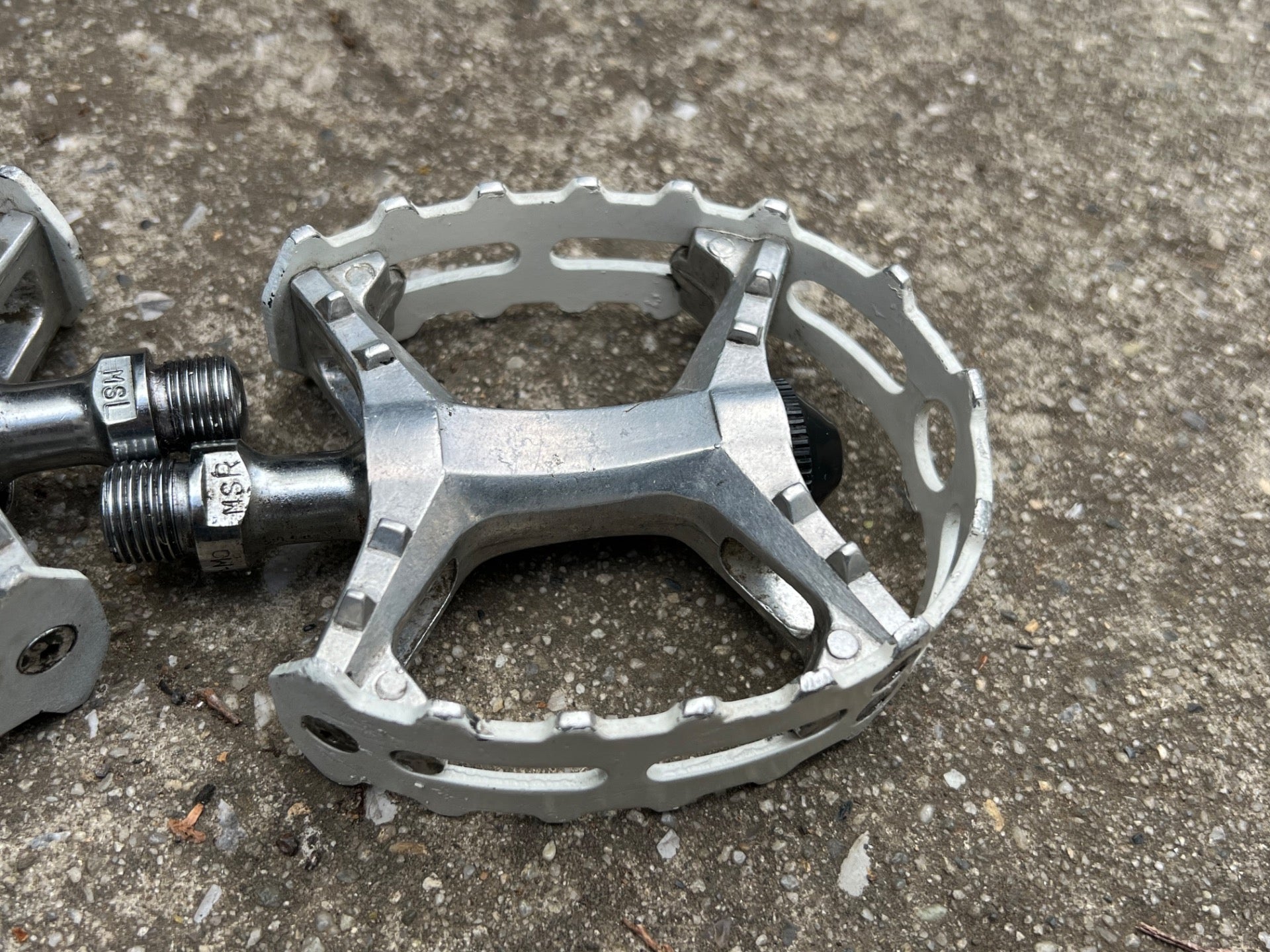 Suntour XC-II White 9/16” Pedals Vintage Retro Bike Mountain MTB ATB XC2  - Image 10