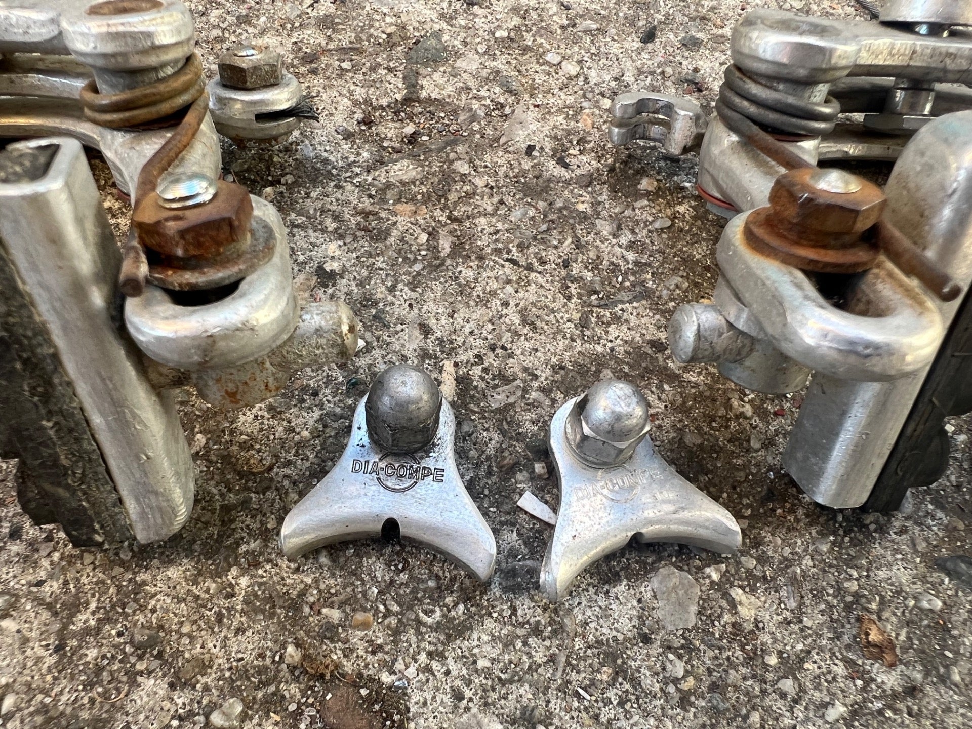 Mafac Racer Centerpull Brakes Vintage Brake Set Road Touring Bike Silver Gray  - Image 10