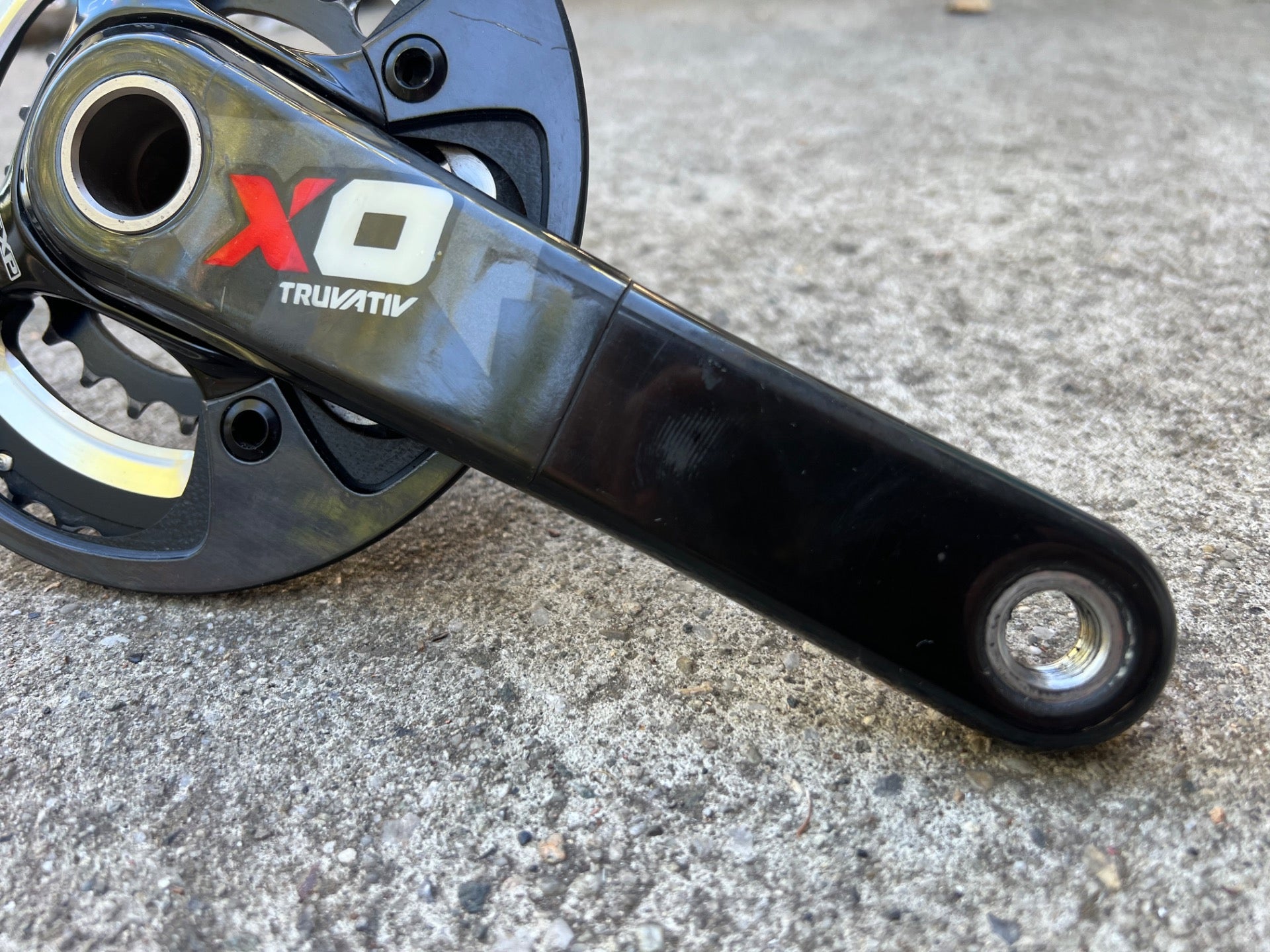 SRAM XO Carbon GXP Crankset 175mm 2x10 Double MTB DH 24mm Spindle Black Red - Image 17