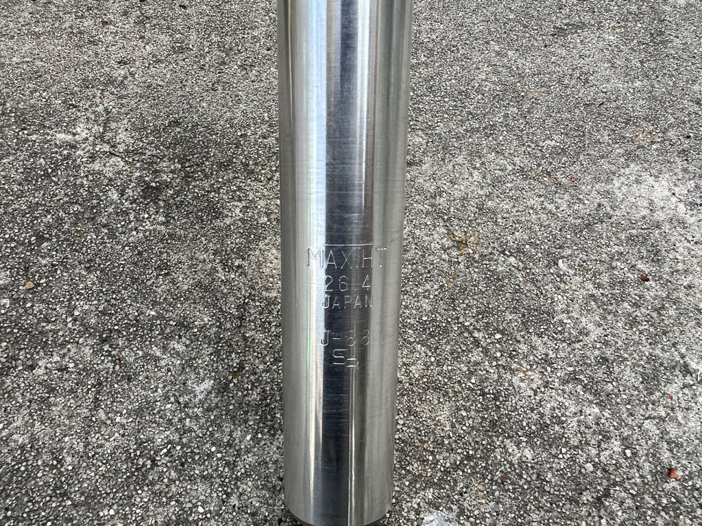 NOS SR MTE-100 Seatpost 26.4x260mm Vintage Adjustable Bolt MTB ATB Silver Alloy - Image 15