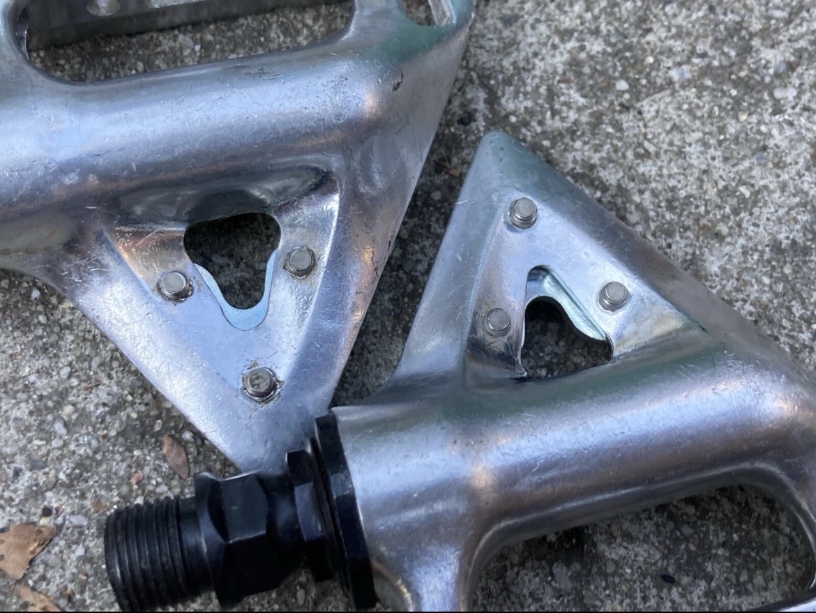 Shimano PD-A550 Toe Clip Pedals Vintage Road Retro Bike Eroica Silver Alloy - Image 10