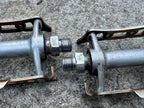Used SR SP-100BL Platform Pedals Silver Brown Anodized Road Bike Touring Toe Clip-Bicycle Bin