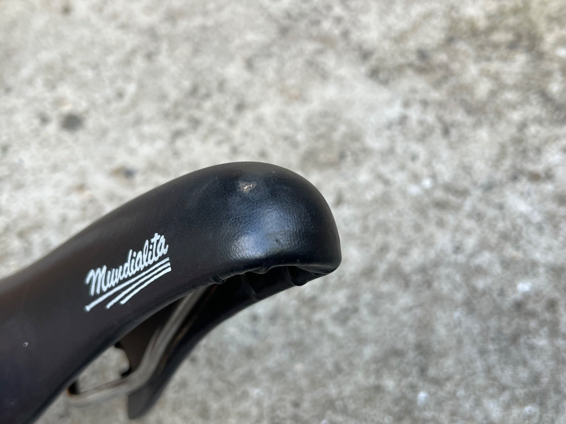 Mundialita Italia Vintage Road Bike Saddle Racing Black Italy Retro - Image 13