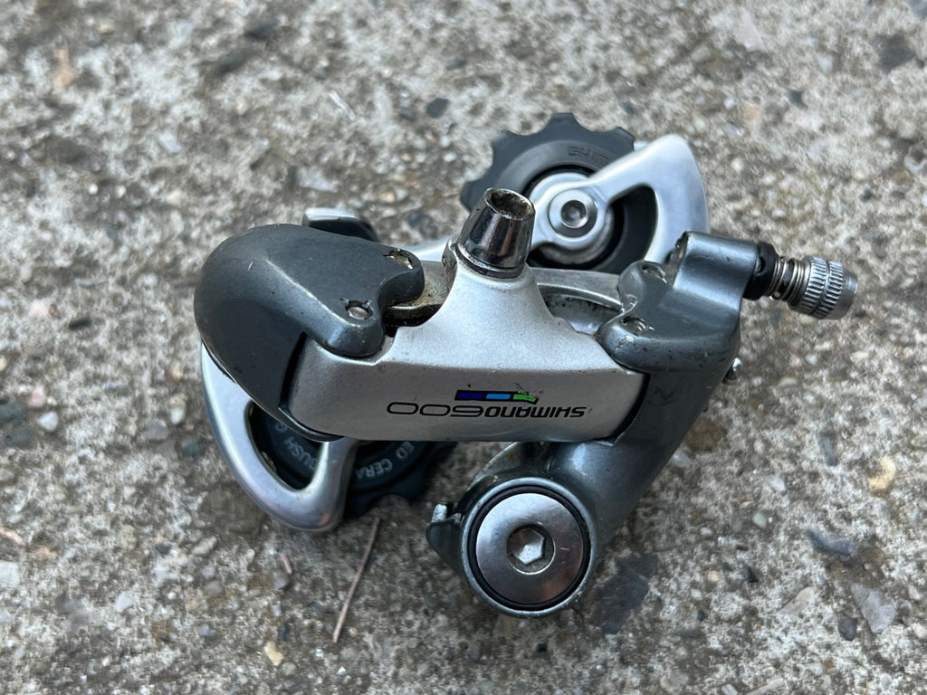 Used Shimano RD-6401 Short Cage Rear Derailleur 8 Speed Vintage Retro Road Bike Gray-Bicycle Bin