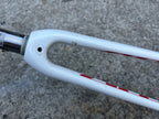 Used Guru Carbon Fork 700c 1 1/8” 8.25” Steerer True Temper White Red Threadless Road-Bicycle Bin