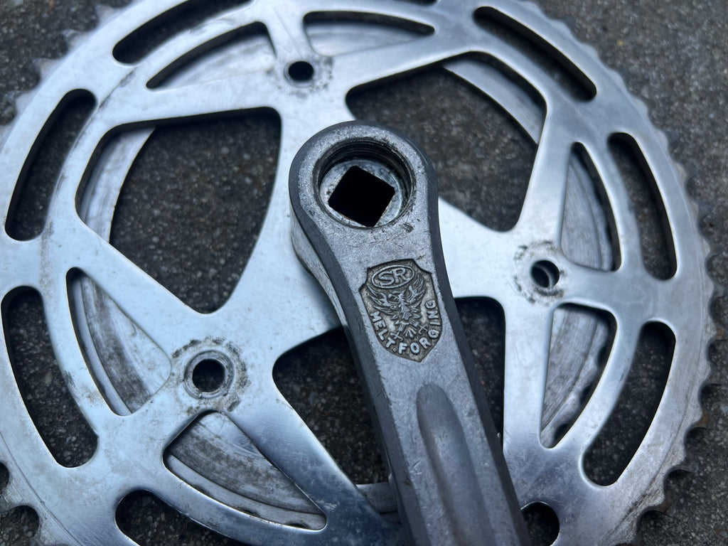 Used SR Melt Forged Crankset 3 Bolt 39/52 Double Vintage Road Bike Touring-Bicycle Bin