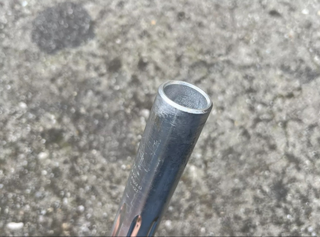 Sugino Mighty Seatpost 26.6x205mm Vintage Road Bike Fluted Silver Retro Aluminum - Image 10