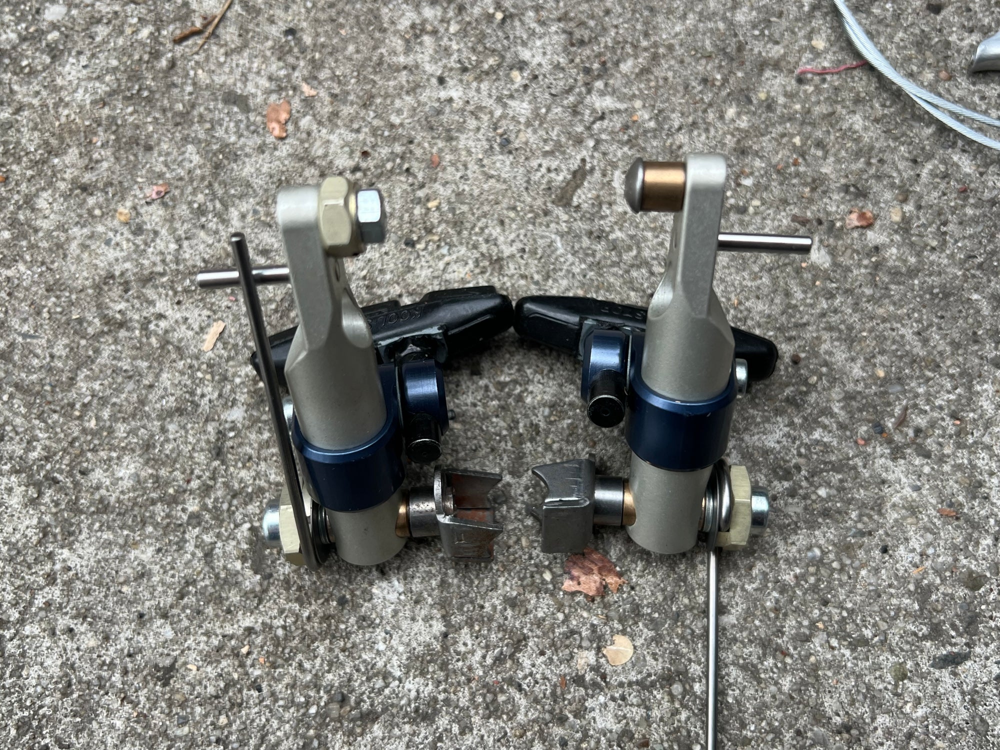 NOS WTB Speedmaster Cantilver Brakes Brake Set Vintage MTB Silver Blue