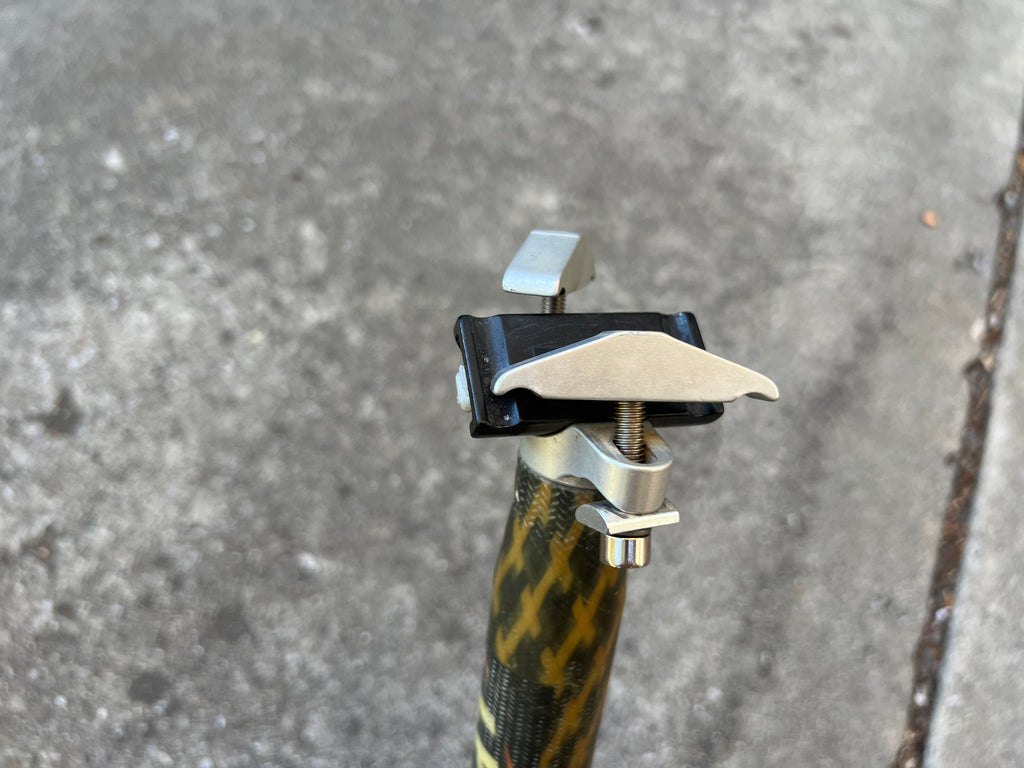 LP Composites 31.6x340mm Carbon Seatpost Vintage MTB Yellow Weave