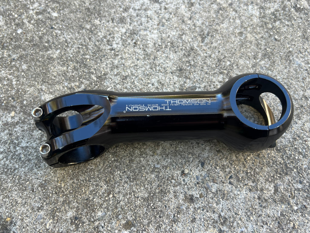 Thomson Elite X2 120x31.8mm 1 1/8” Threadless +/-17° Black Gravel Riser Stem SM-E153