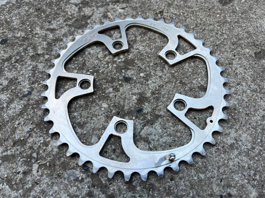 Real 94 BCD 42T 5 Bolt Big Vintage MTB Mountain Bike Silver Chainring