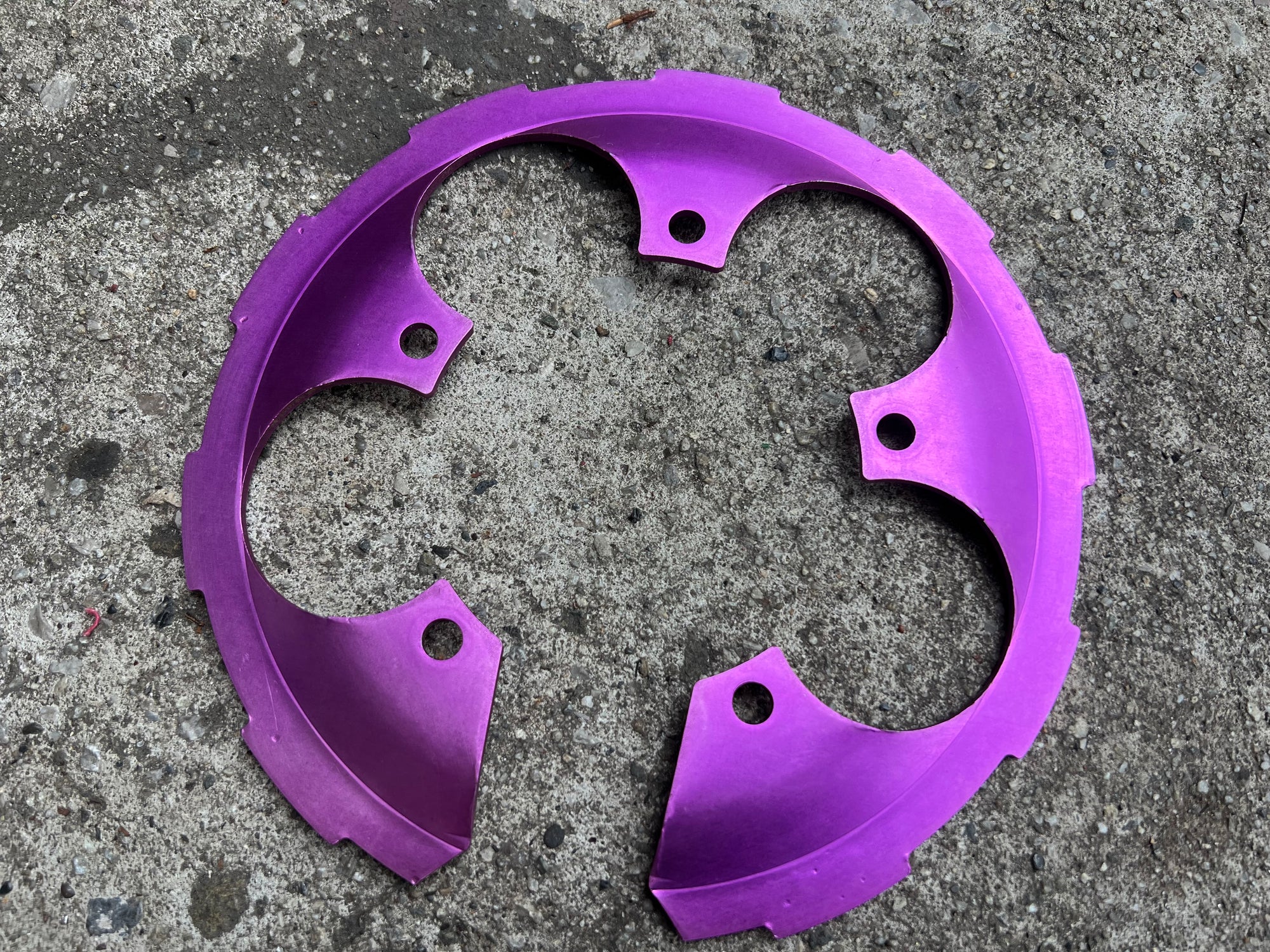 NOS Girvin Rock Ring 110 BCD 5 Bolt Purple Anodized Vintage MTB Mountain Bike