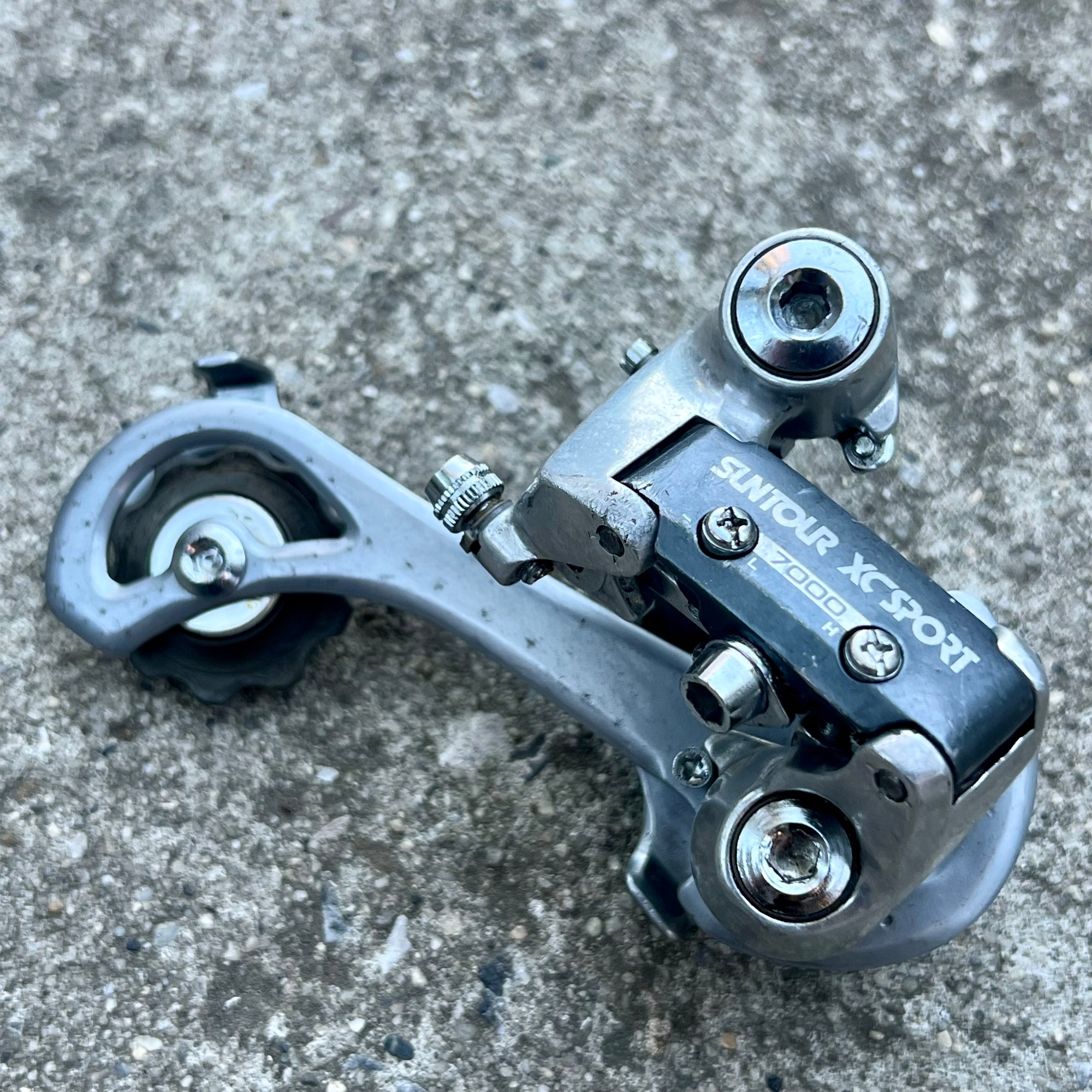REBUILT Suntour XC Sport Long Cage 7 Speed Vintage MTB Rear Derailleur