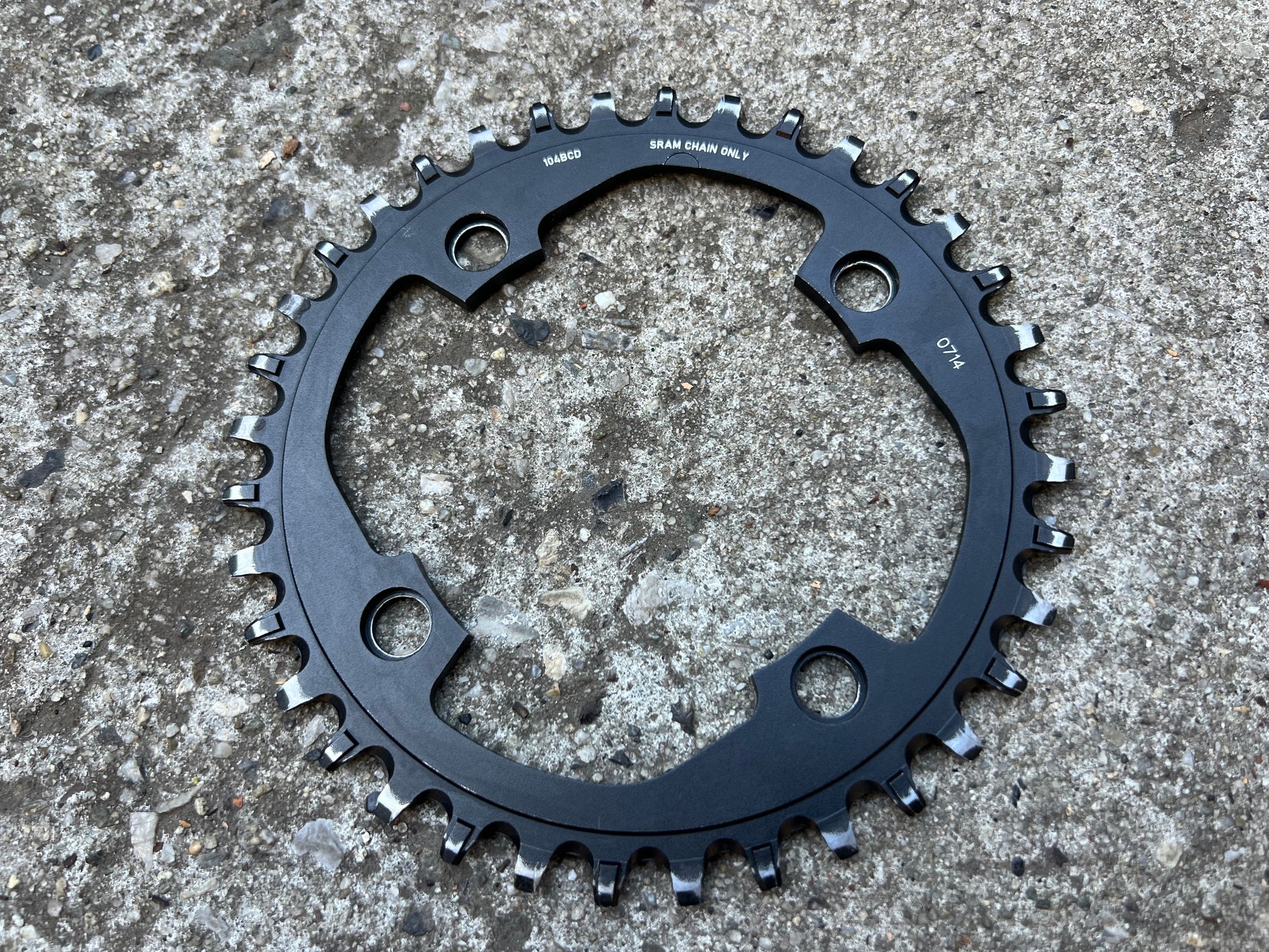 SRAM 11 Speed 36T 104 BCD X-Sync Chainring Narrow Bike 1x Black 4 Bolt