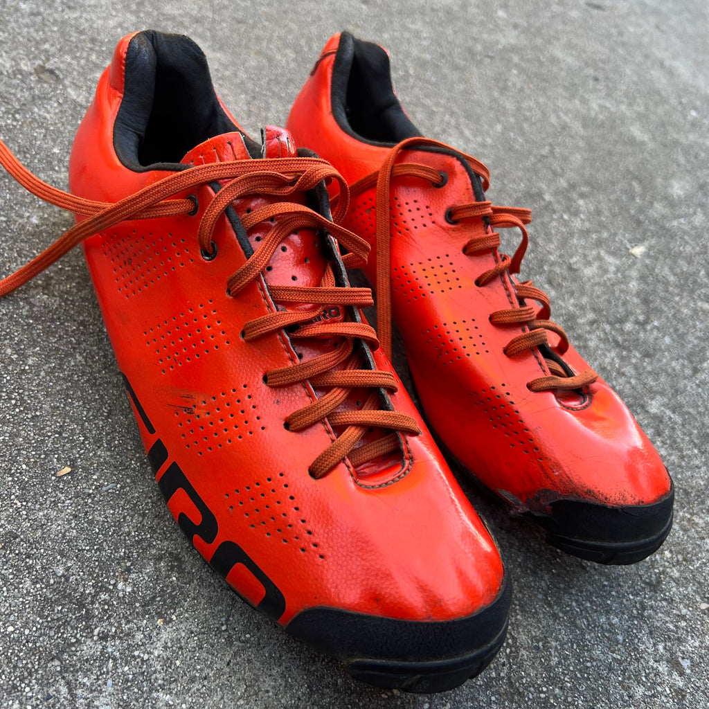 GIRO VR90 Clipless Shoes 44 EU EUR 10.5 US Mens Mountain Bike MTB Easton Carbon Orange