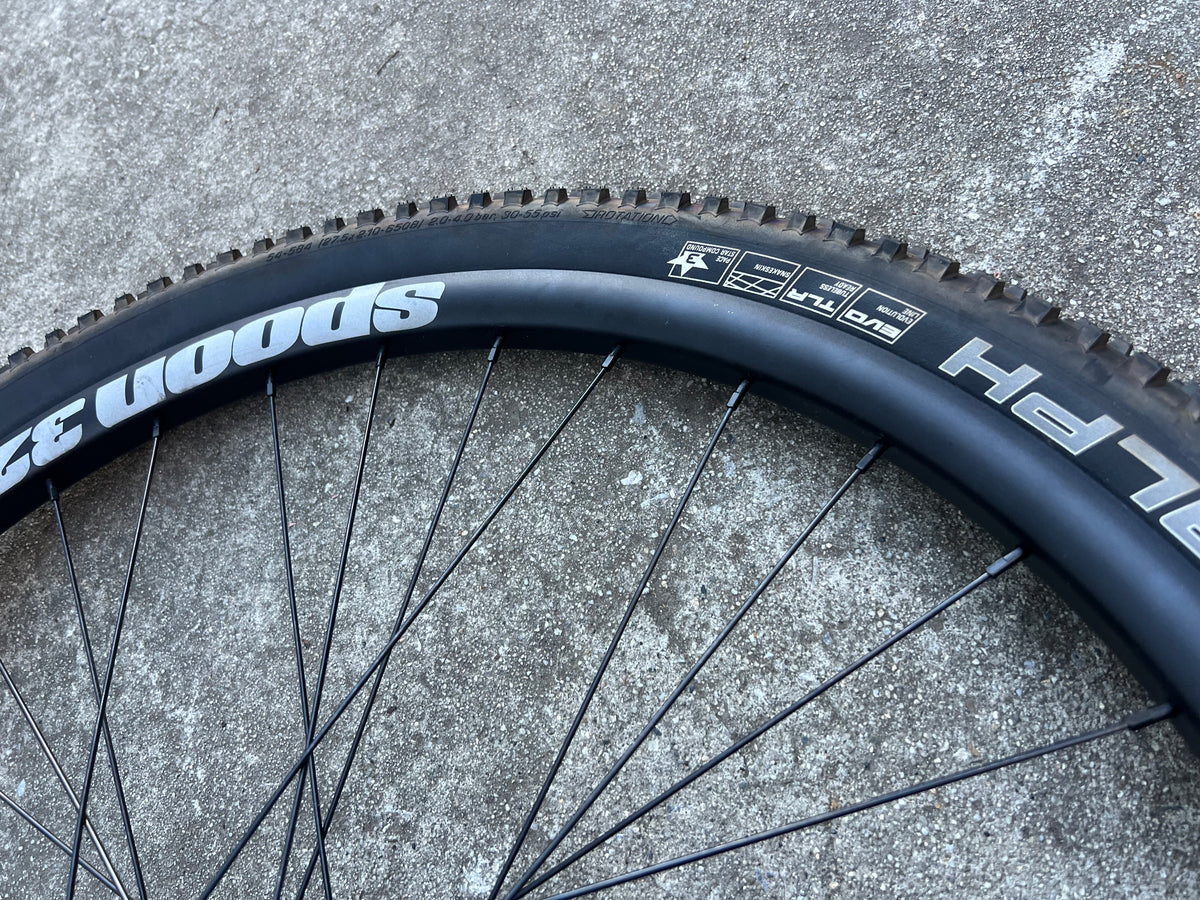 Spank Spoon 27.5” MTB Front Wheel 15x110mm SRAM 900 Hub With Schwalbe Tire