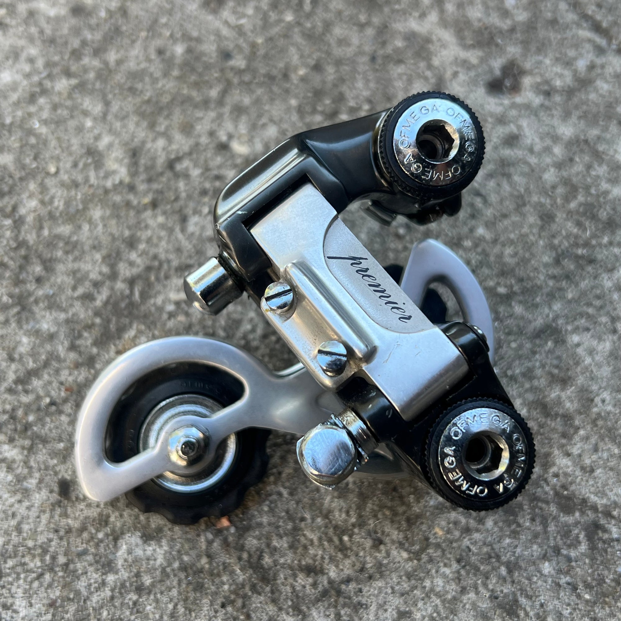 Ofmega Premier Vintage Short Cage Rear Derailleur Bianchi Gray Silver 5/6/7 Speed Road Bike