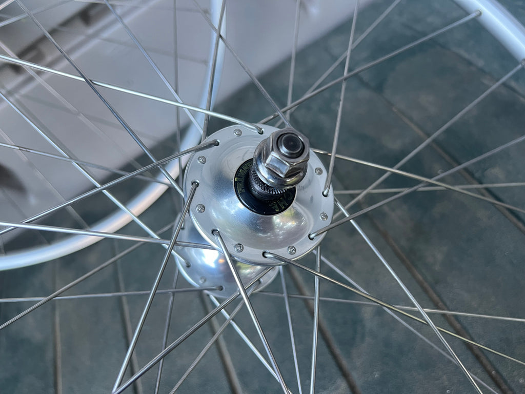 Miche Track Wheelset 100/120mm 700c Clincher Vintage Silver Fixed Gear High Flange 7