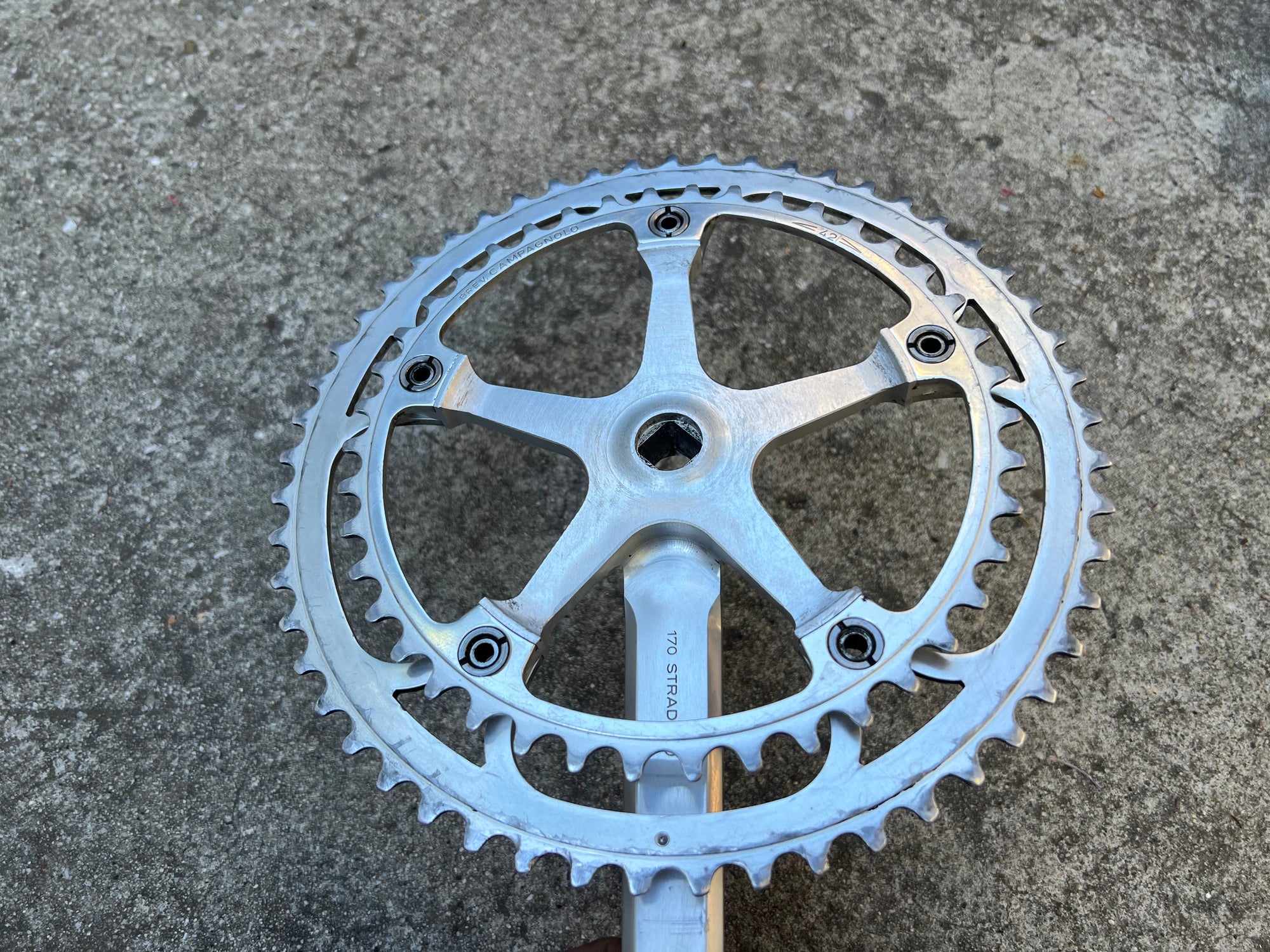 Campagnolo Record 170mm 53/42T 144 BCD Strada Crankset Double Vintage Road Campy