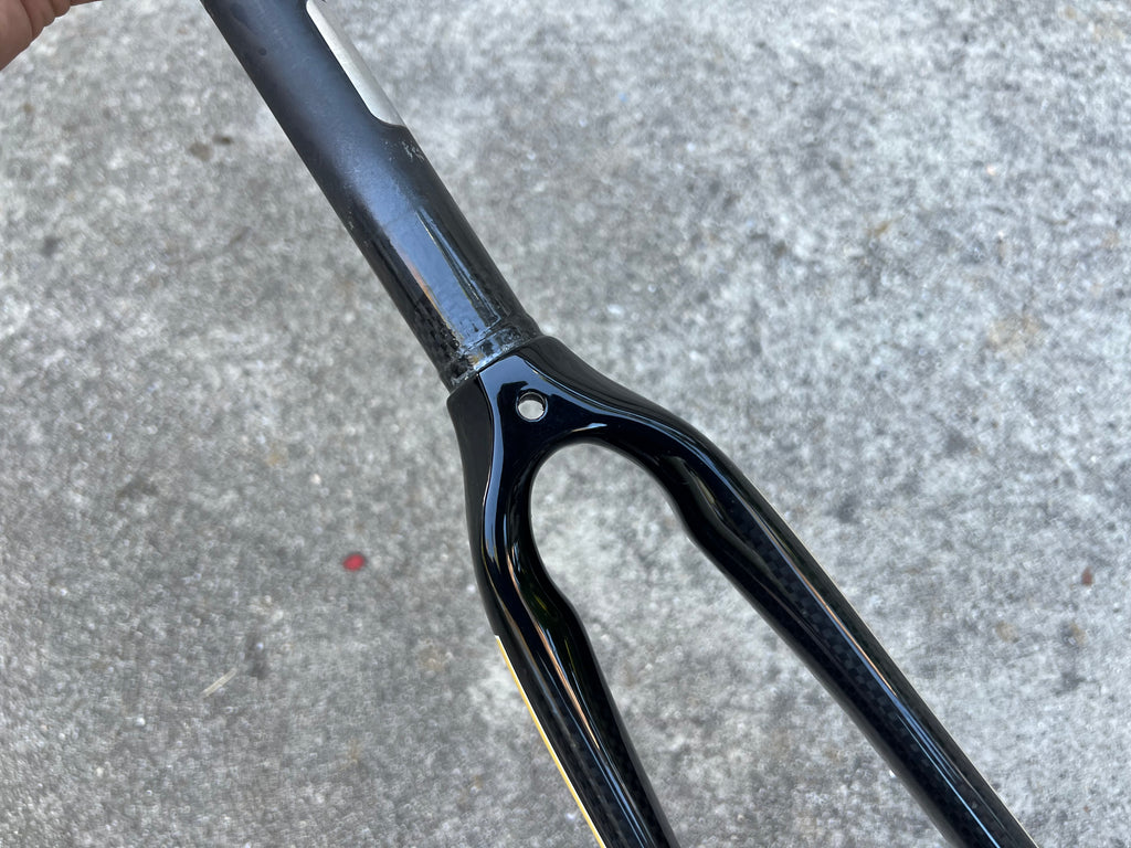 NOS Forte Axis 700c Carbon Fork 1” Steerer 12” Long Black Gold Road Bike