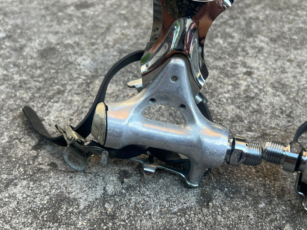 Shimano 600 PD-6207 Toe Clip Pedals Vintage Road Bike Touring Size M Retro