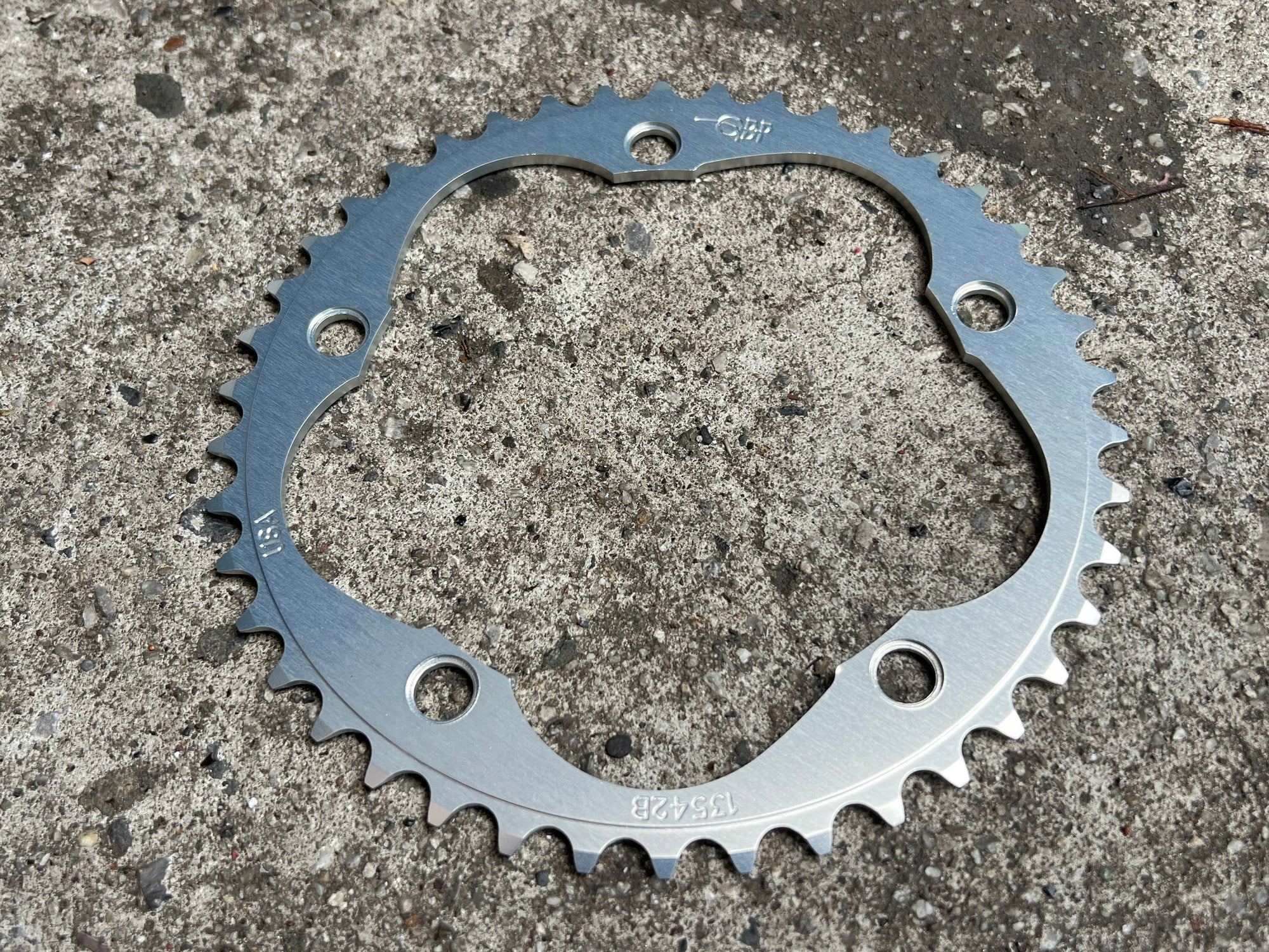 NOS NEW QBP 42T 135 BCD Chainring Silver 5 Bolt Vintage Campagnolo Road Bike