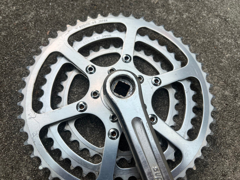 Sugino Super Maxy Triple Touring 180mm 32-40-48T Square Taper 6 Bolt Crankset