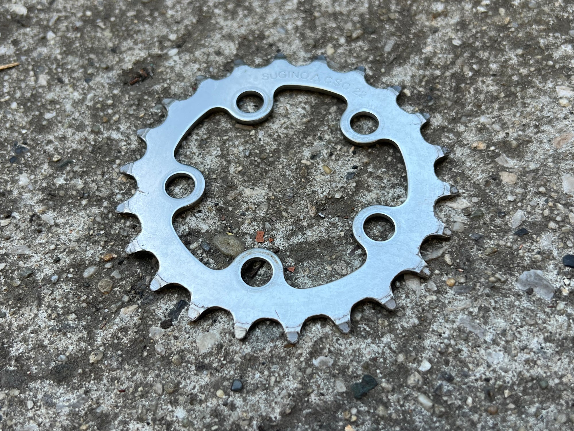 Sugino CSC 22T 58 BCD Granny Small Vintage MTB Steel Triple Compact Chainring