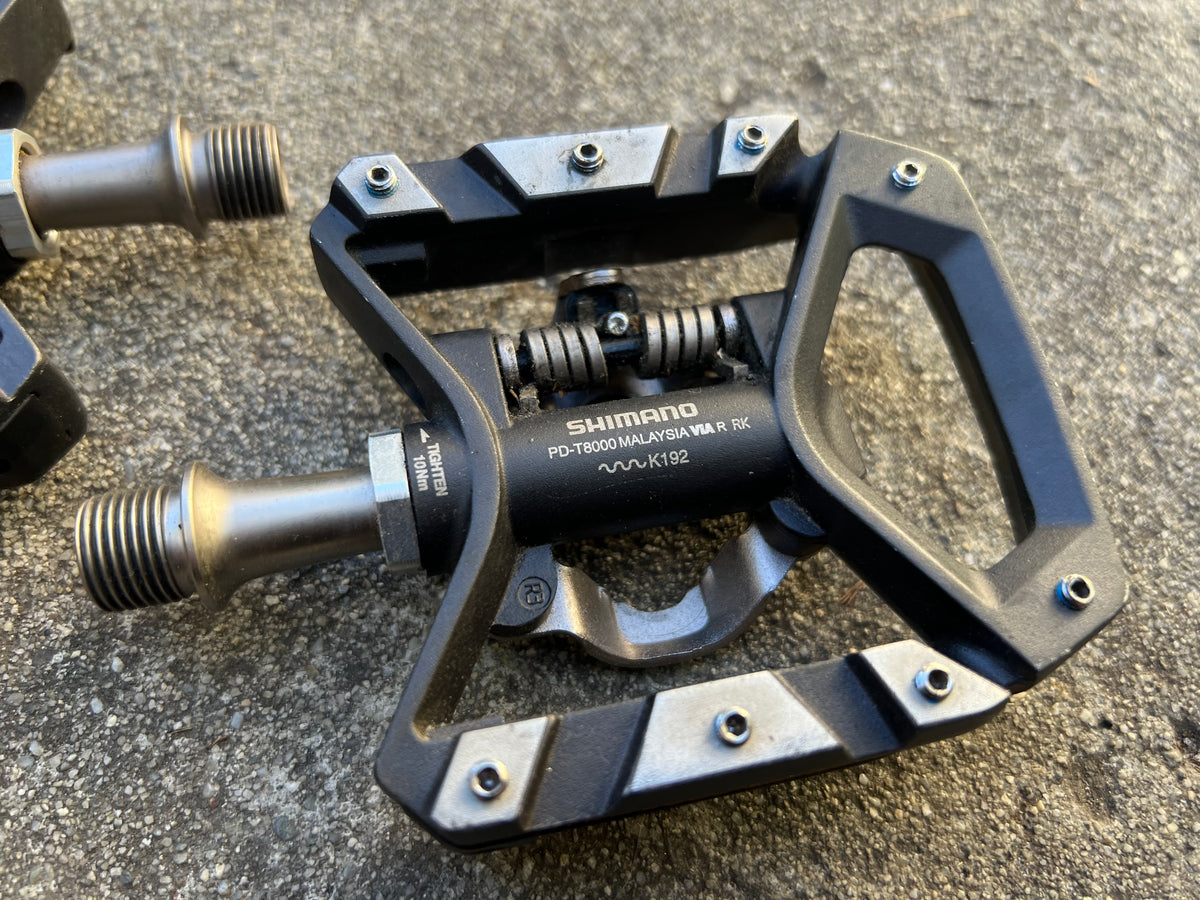 Shimano Deore XT PD-T8000 SPD Clipless Flat Platform Touring Gravel Pedals CX