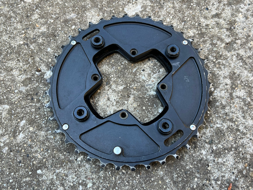 Ethirteen Hive XC Crankset 23/38T Shiftrings Chainring Set Pair Black MTB