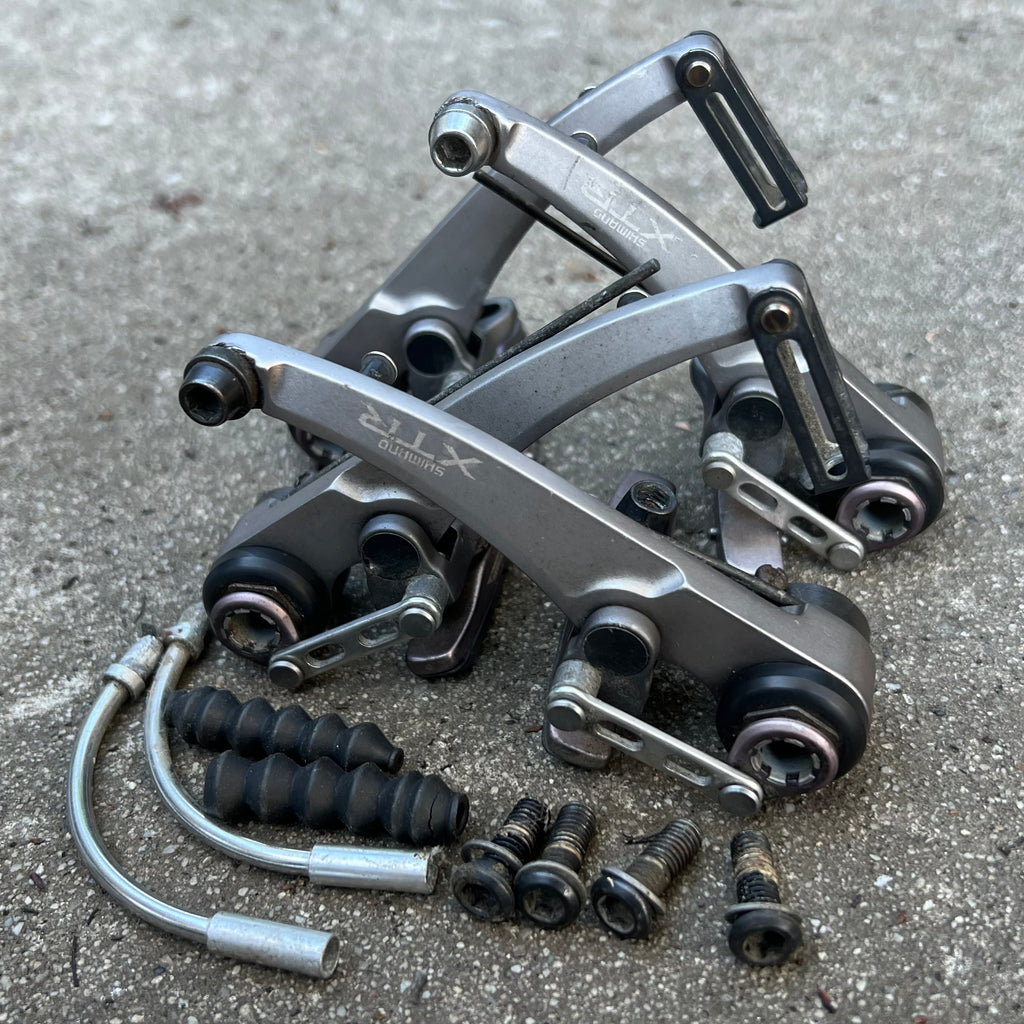 Shimano XTR BR-M950 V Brakes Brake Set Vintage MTB Gray Mountain Bike 7/10