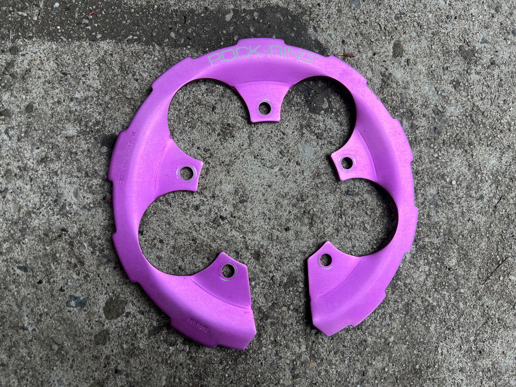 NOS Girvin Rock Ring 110 BCD 5 Bolt Purple Anodized Vintage MTB Mountain Bike