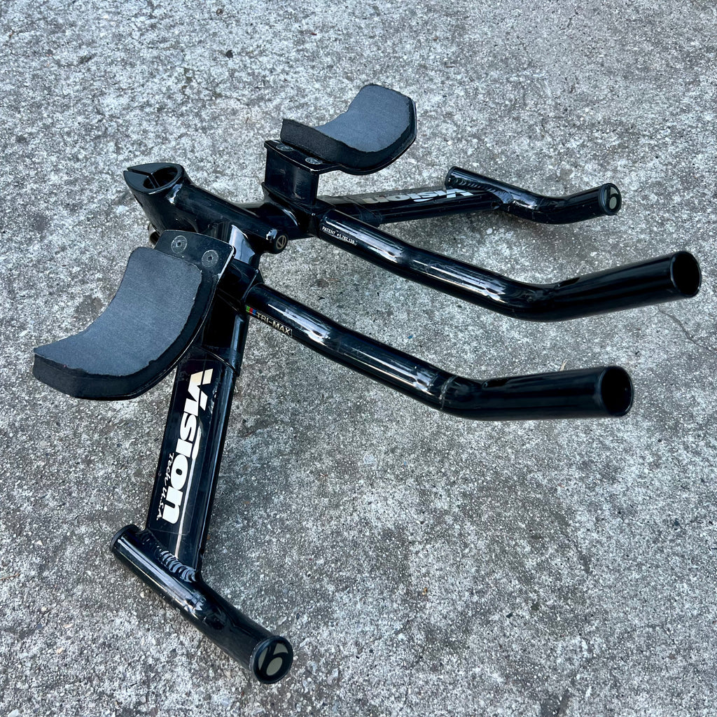 Vision TriMax 1” Threadless Triathlon Bars Cockpit Black Vintage Road Bike