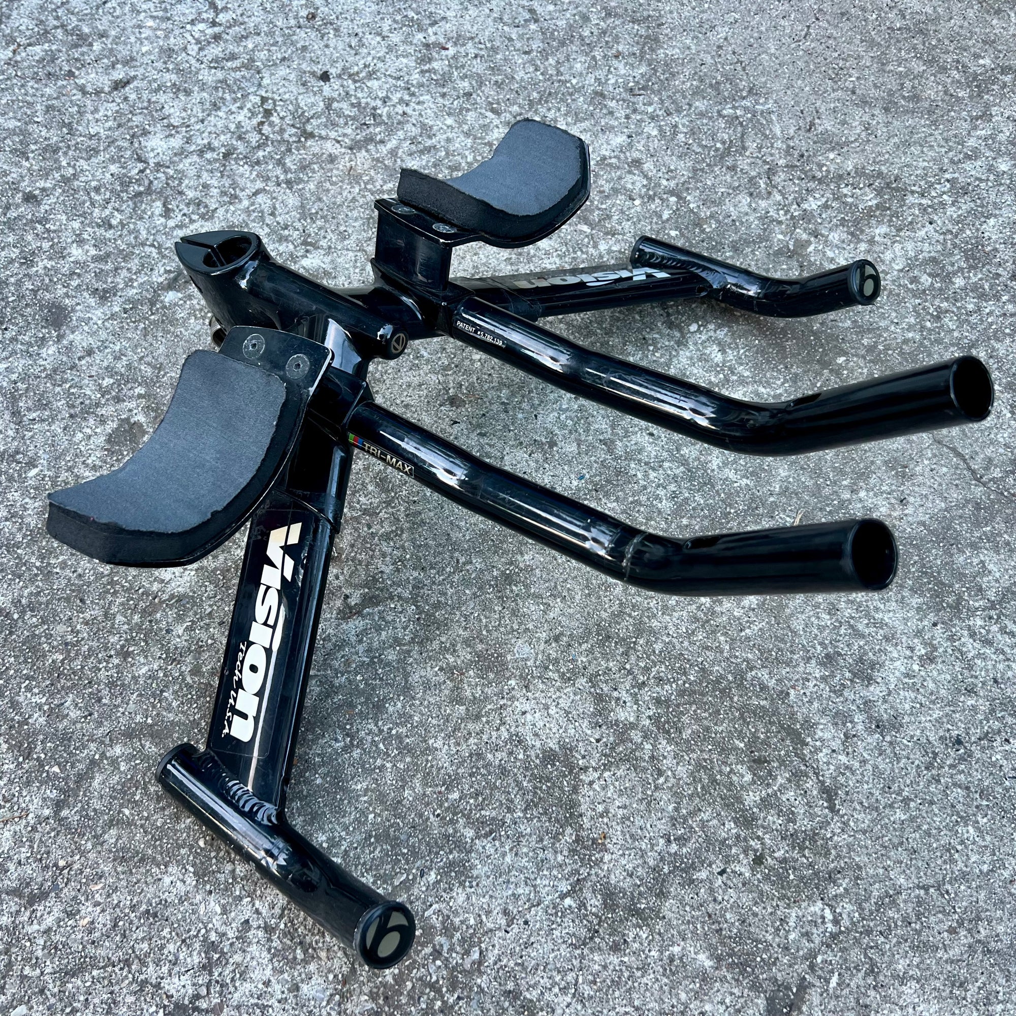 Vision TriMax 1” Threadless Triathlon Bars Cockpit Black Vintage Road Bike
