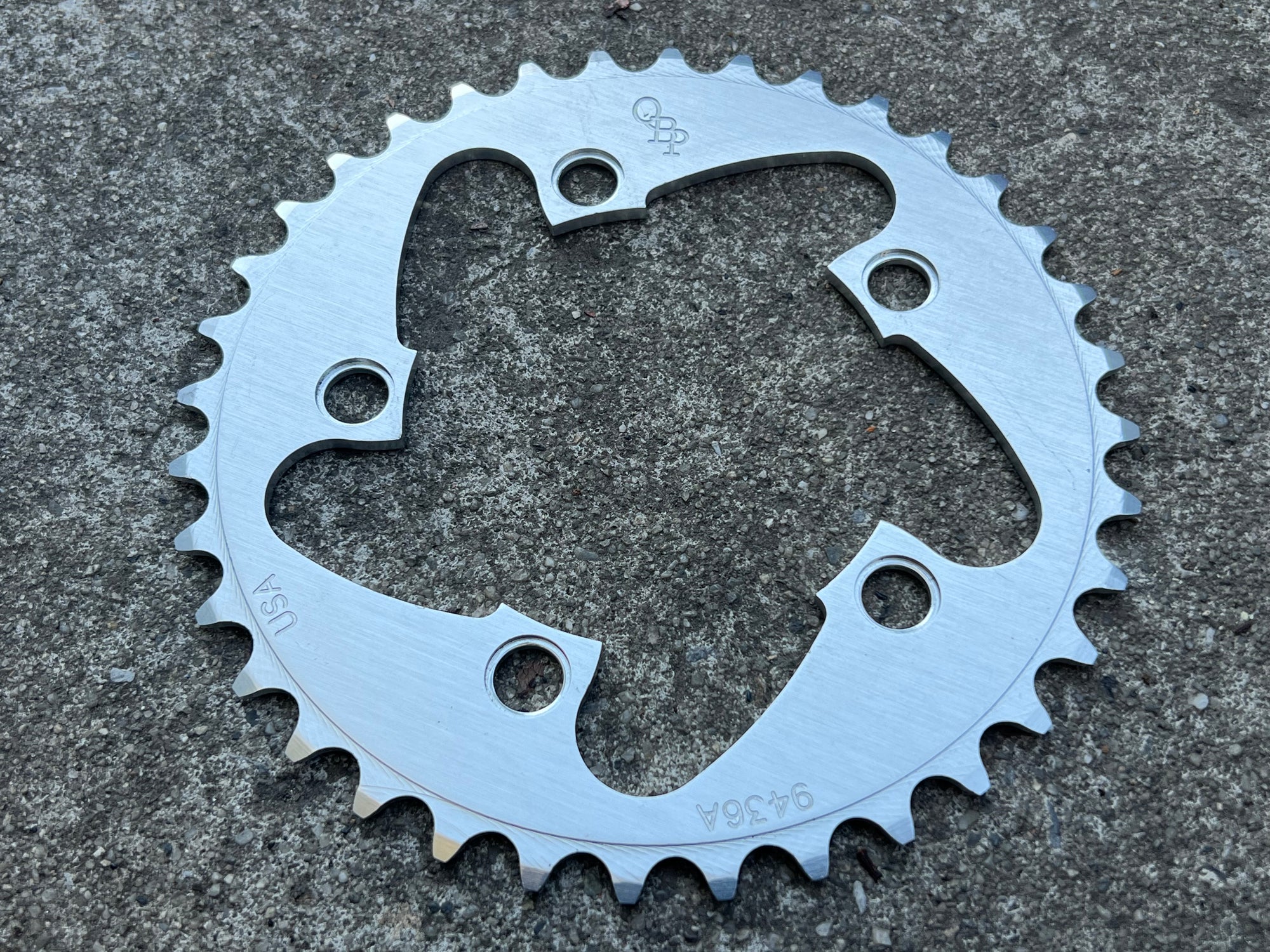 NOS QBP 36T 94BCD Middle Chainring 5 Bolt Silver Vintage MTB Mountain Bike