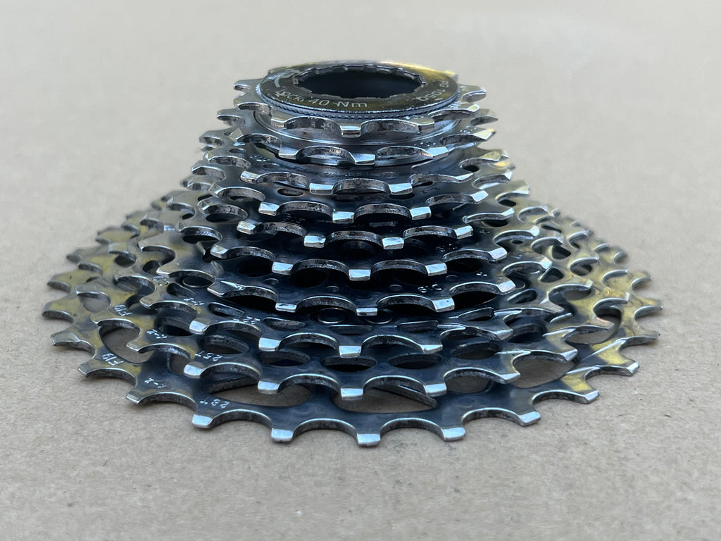 Clean! SRAM PG 1050 11-28T 10 Speed Cassette Road Bike Gravel Chrome