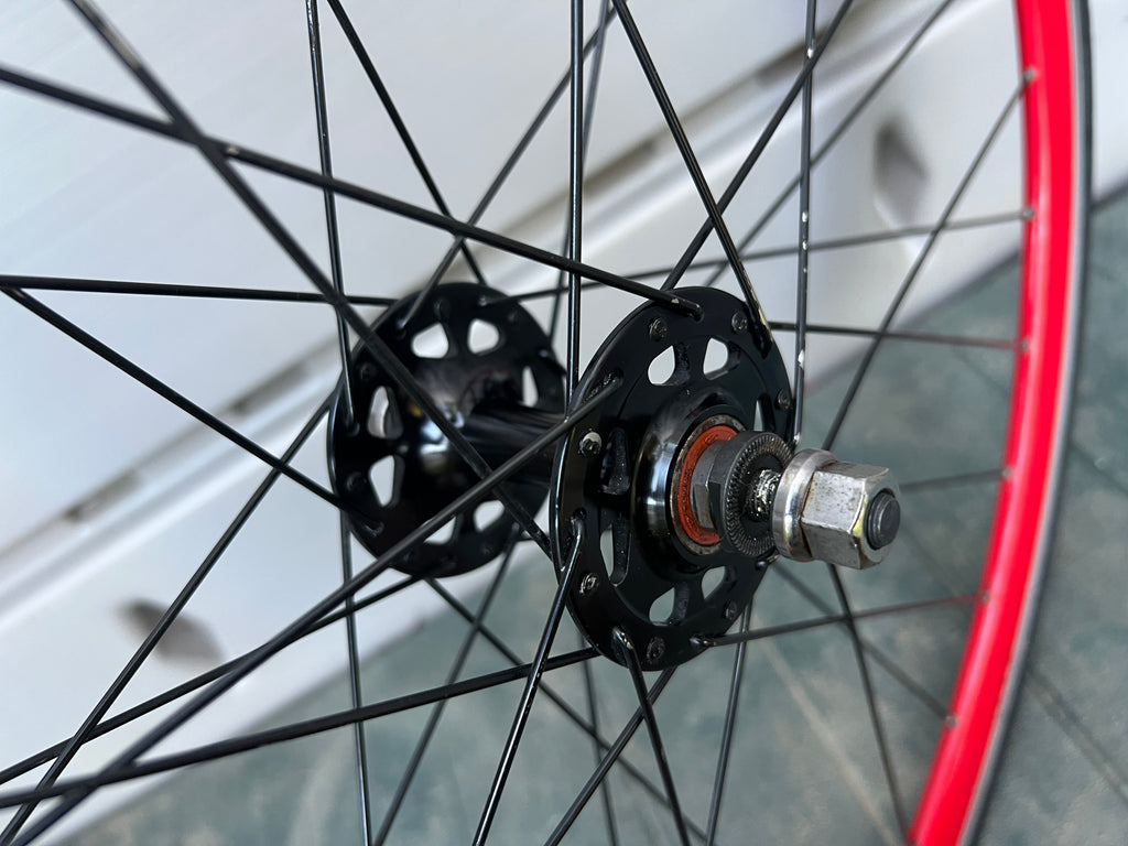 Formula Red 700c Track Fixie Flip Flop Wheelset 100/120 16T 32 Spoke Black