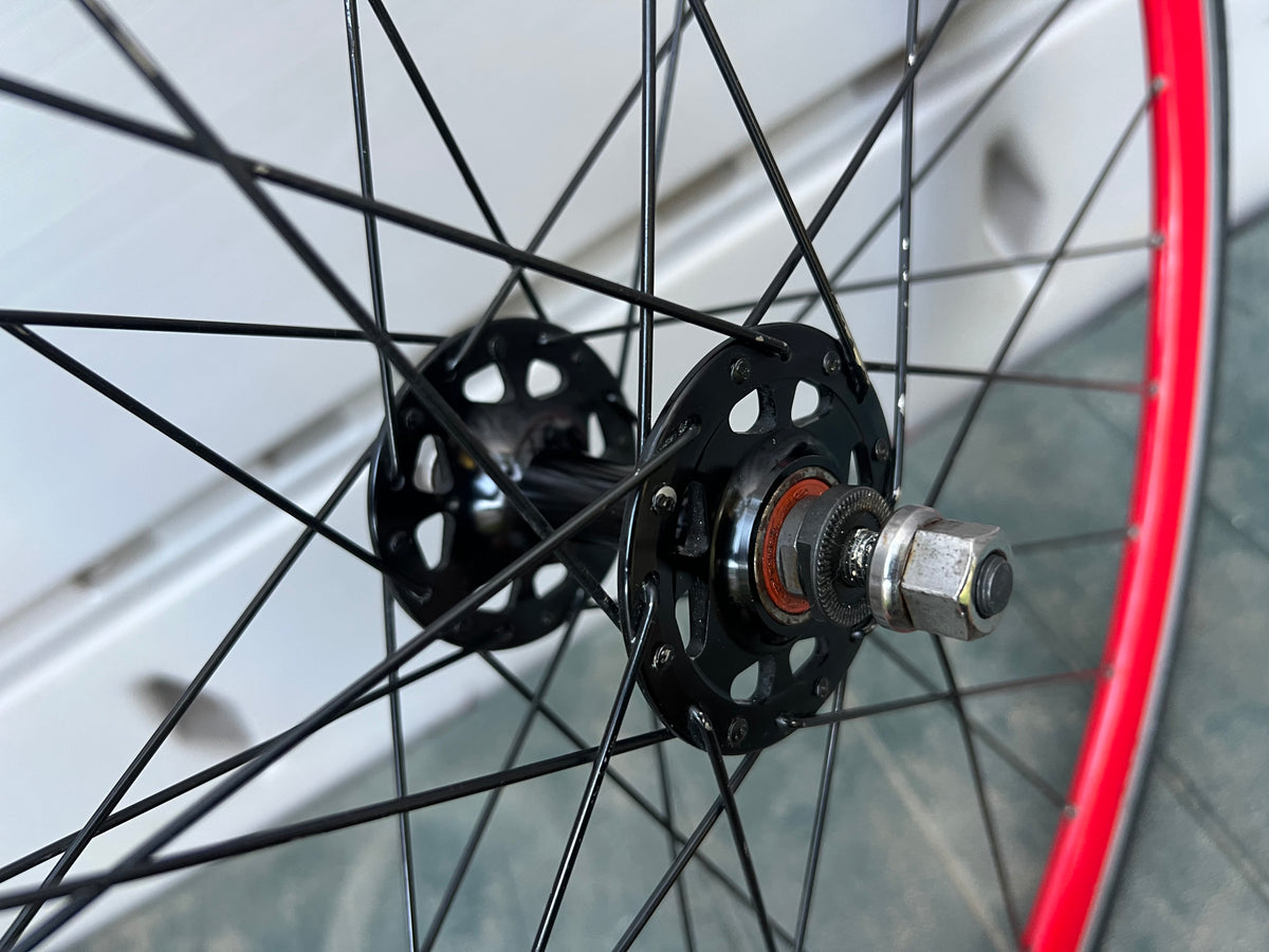 Formula Red 700c Track Fixie Flip Flop Wheelset 100/120 16T 32 Spoke Black