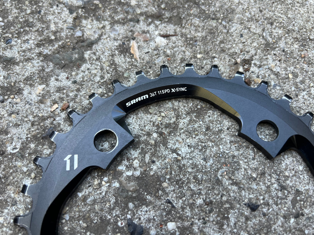 SRAM 11 Speed 36T 104 BCD X-Sync Chainring Narrow Bike 1x Black 4 Bolt