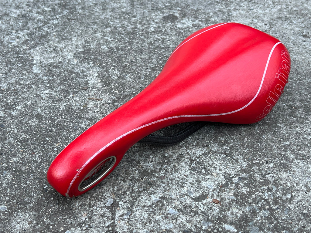 Selle Italia Flite 280x125mm Carbon Red Saddle 9mm Oval Rails Road Bike 174g