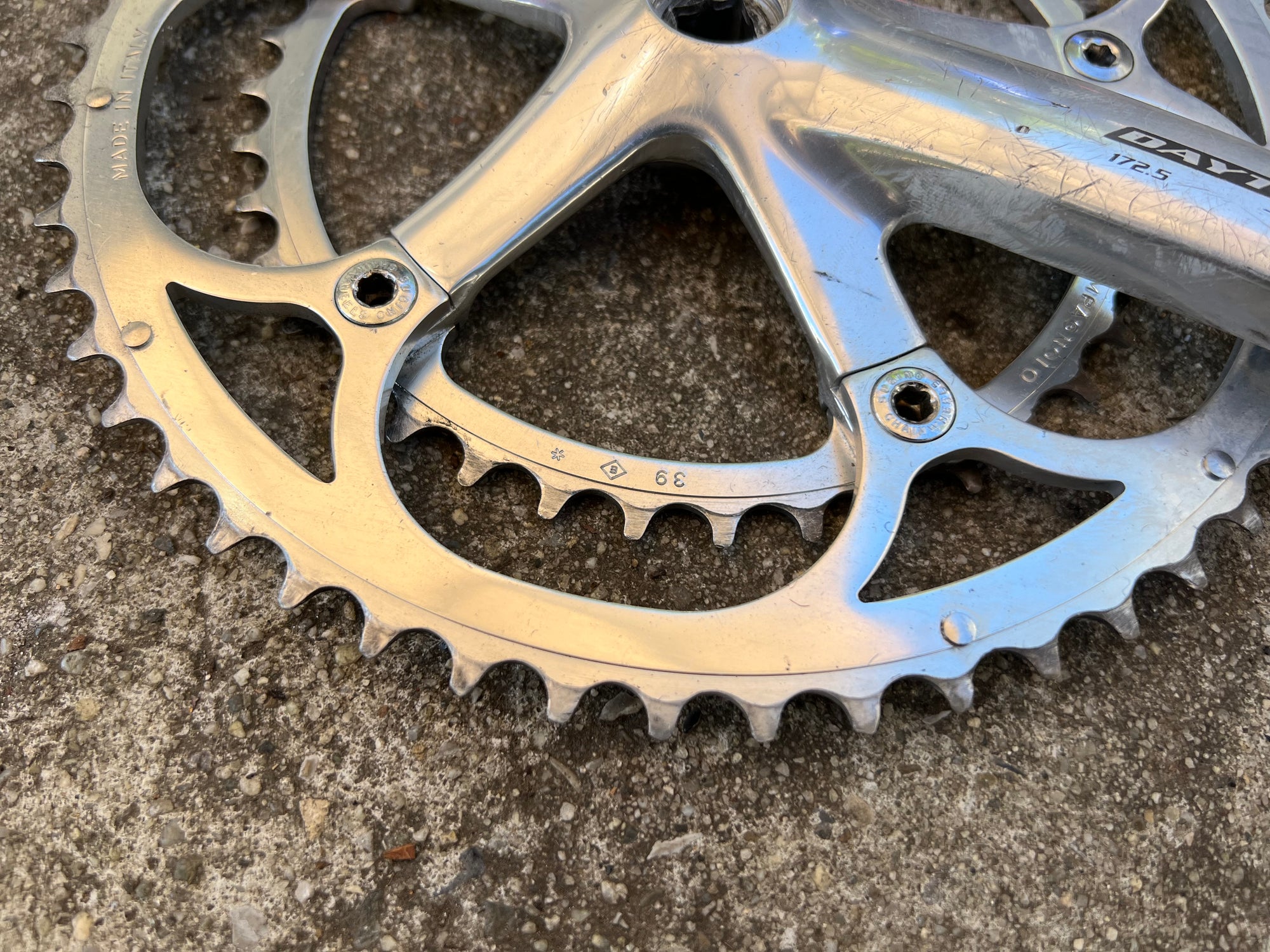 Campagnolo Daytona 53/39T 172.5mm 10 Speed Double Crankset Road Silver
