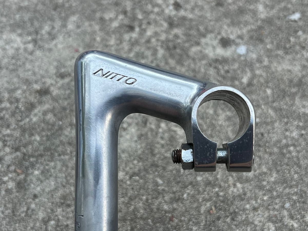 Nitto Silver 75mm 1” 25.4mm Clamp Short Silver City Sweep Quill Stem