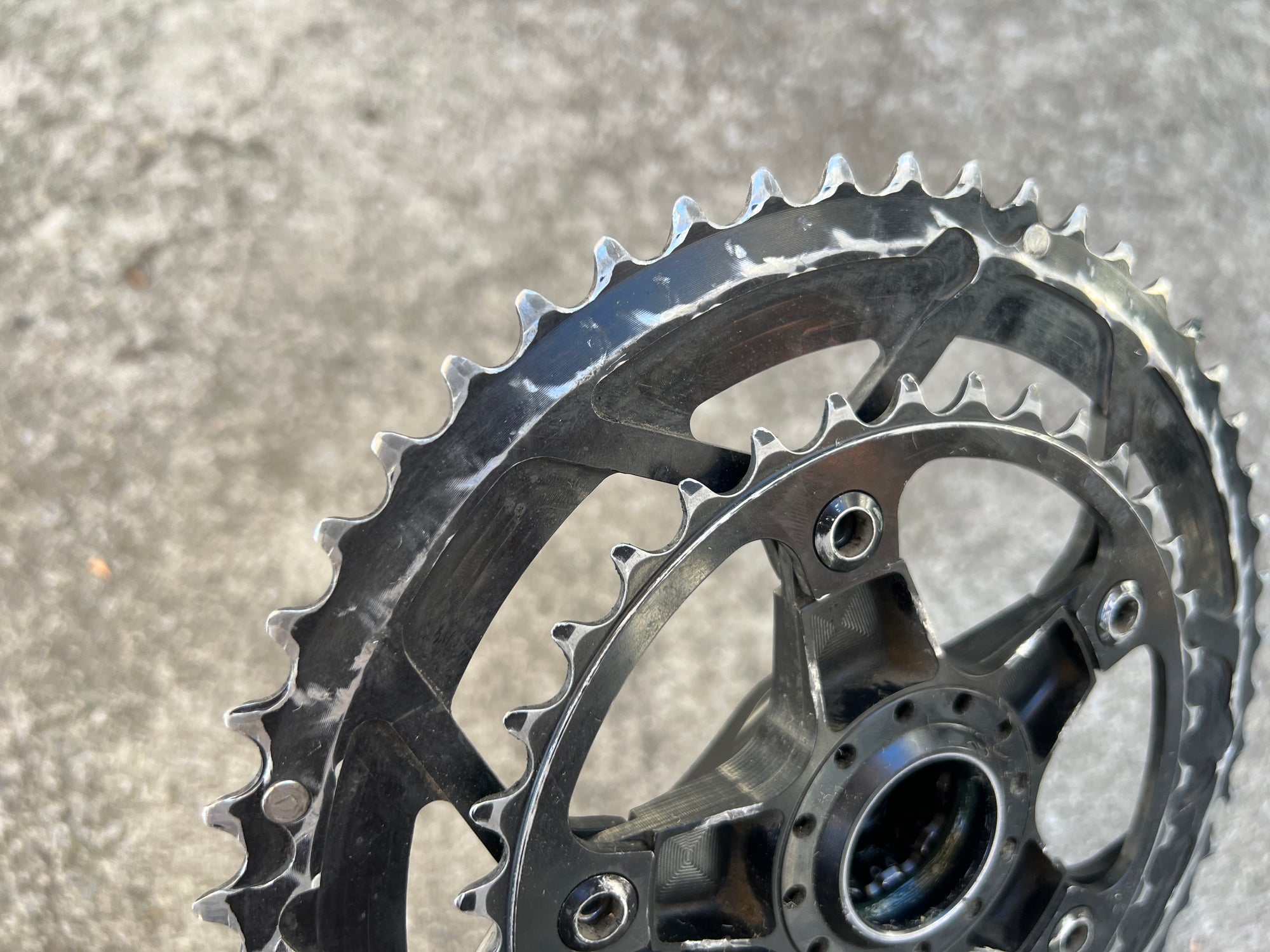 Rotor 3D+ Double Crankset 36/52T BB30 175mm Black Road Bike