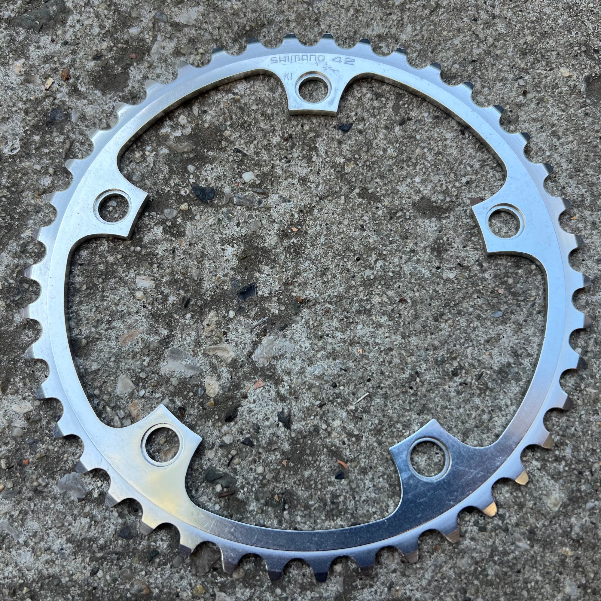 NOS Shimano 130 BCD 42T Silver Road Bike 600 Double Small Chainring