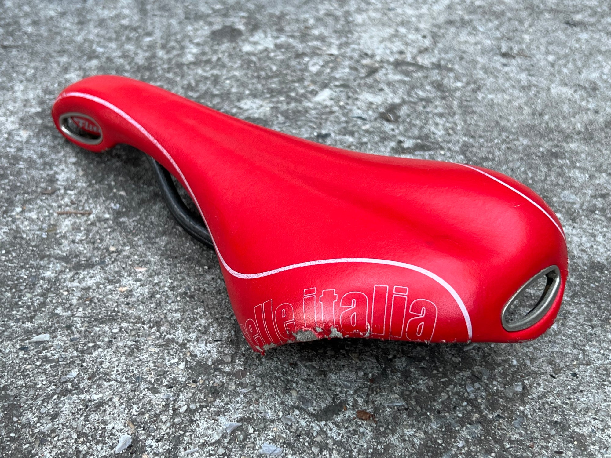Selle Italia Flite 280x125mm Carbon Red Saddle 9mm Oval Rails Road Bike 174g