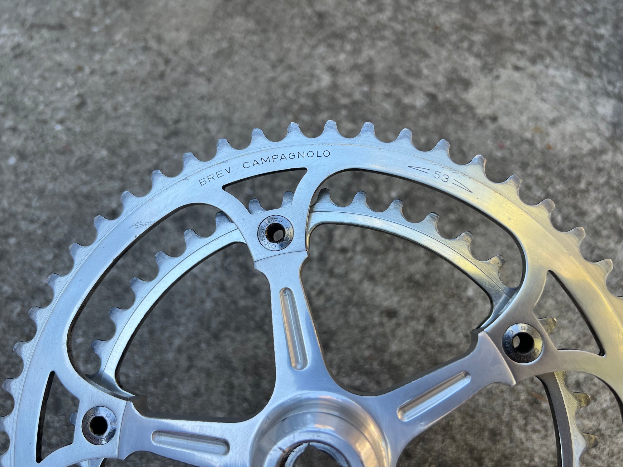 Campagnolo Record 170mm 53/42T 144 BCD Strada Crankset Double Vintage Road Campy