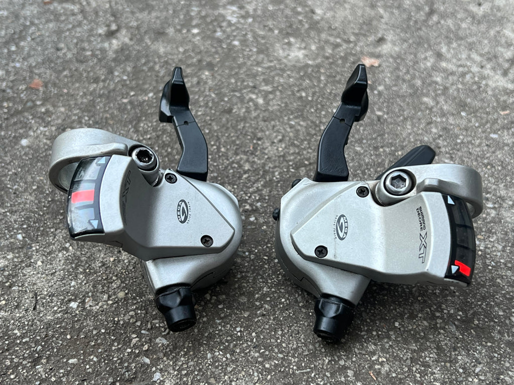 Shimano Deore XT SL-M750 3x9 Speed Shifters Trigger Shifter Set Vintage MTB Triple