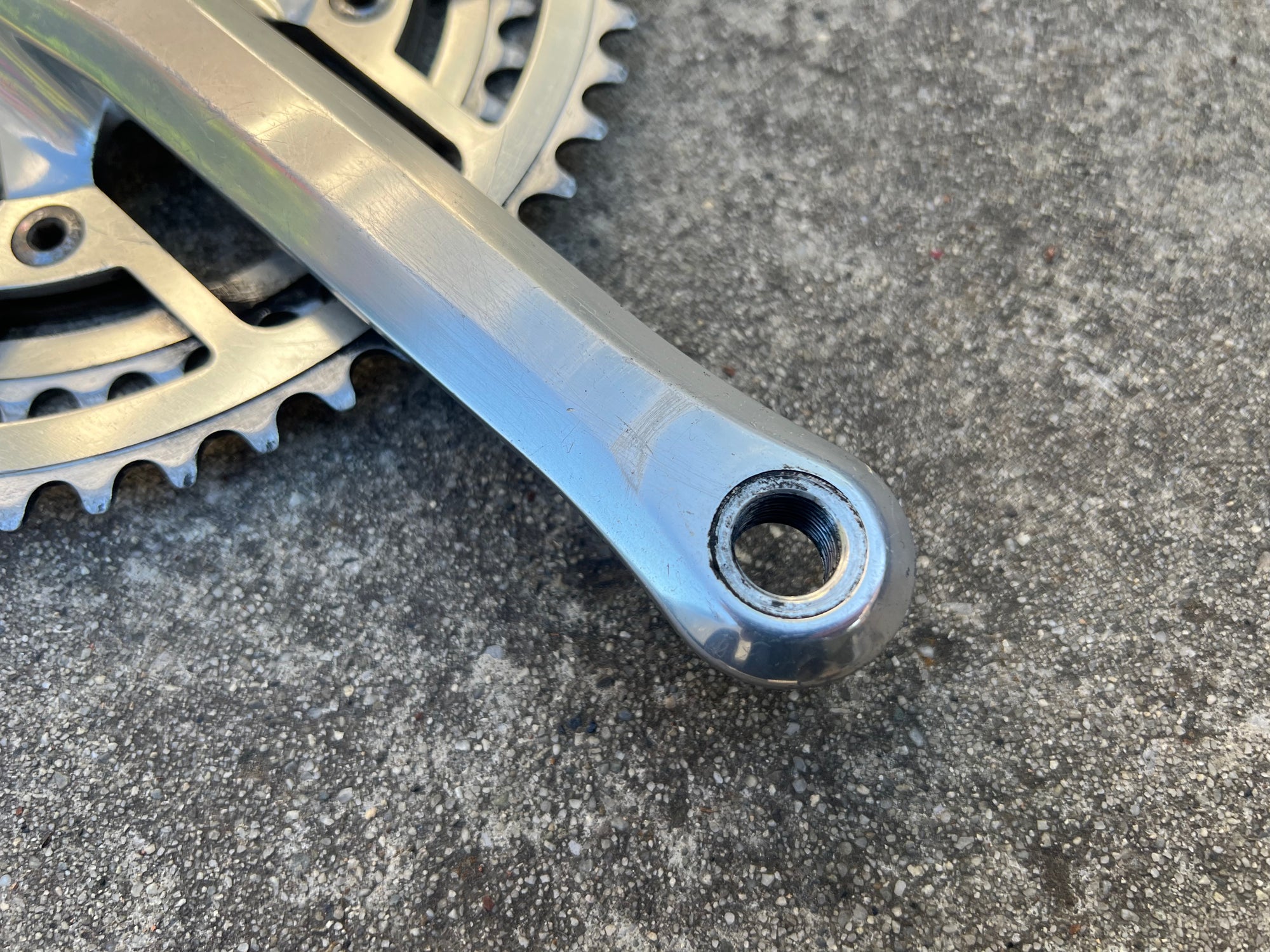Campagnolo Triomphe Victory Crankset 170mm Double 42-52T Silver Vintage Road